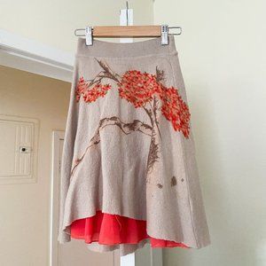 RARE ANTHROPOLOGIE Wool Skirt with Lining